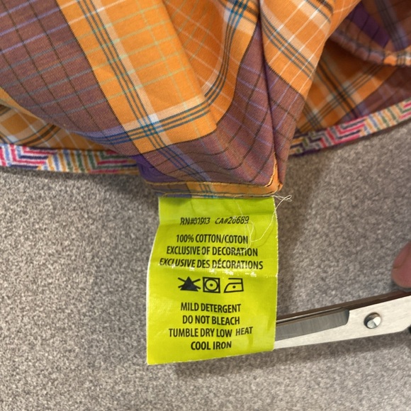 Robert Graham X - short sleeve plaid shirt. Size L - Picture 4 of 11